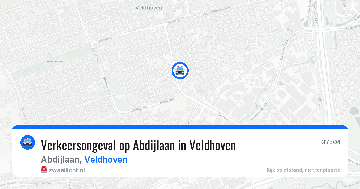 Verkeersongeval op Abdijlaan in Veldhoven — 8 mei 2026