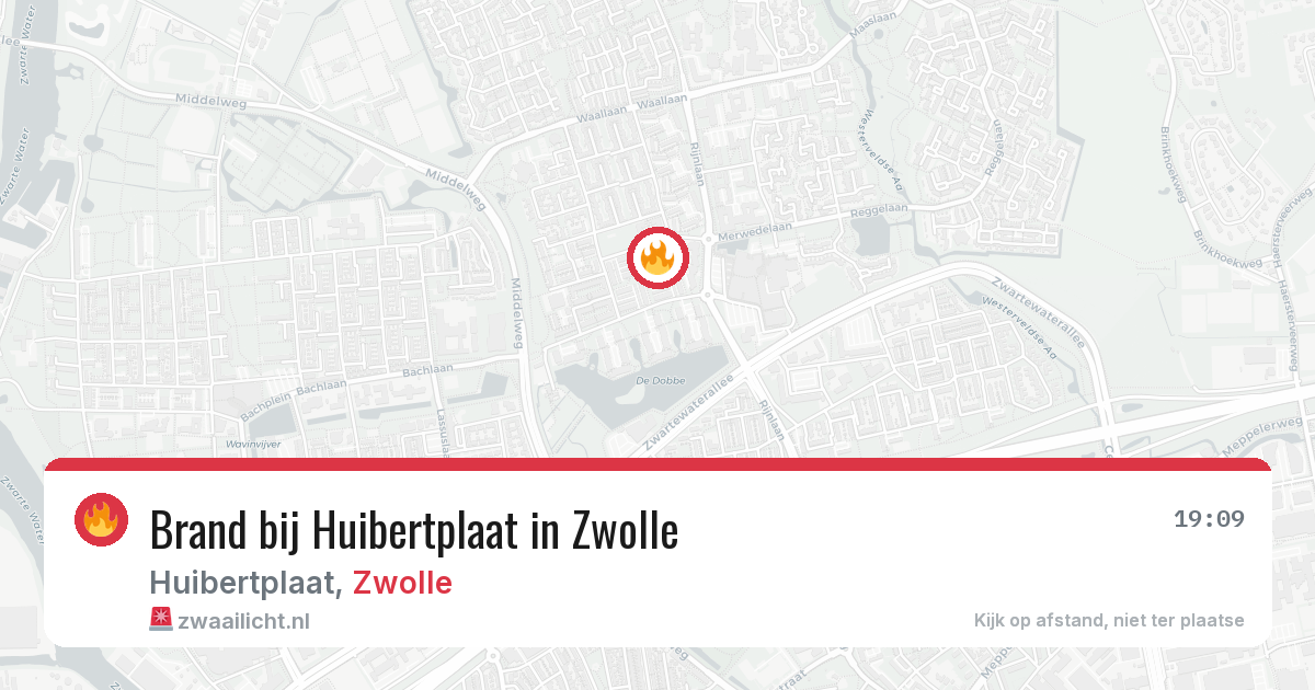 Brand bij Huibertplaat in Zwolle — 17 jun 2026