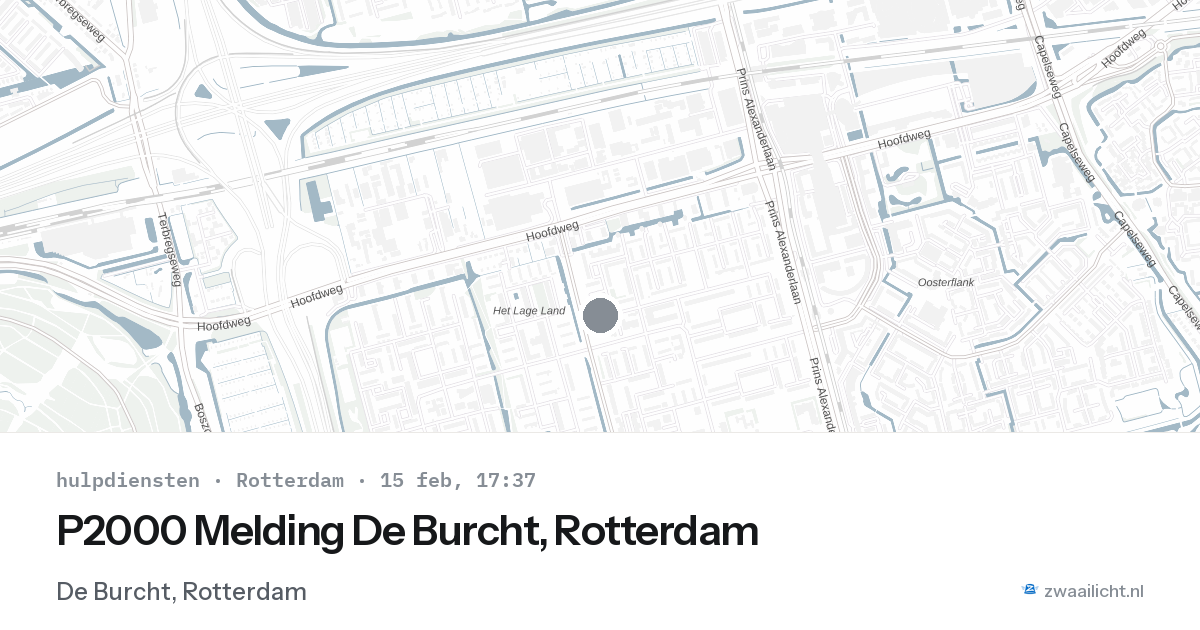P2000 Melding De Burcht, Rotterdam — 19 jan 2026