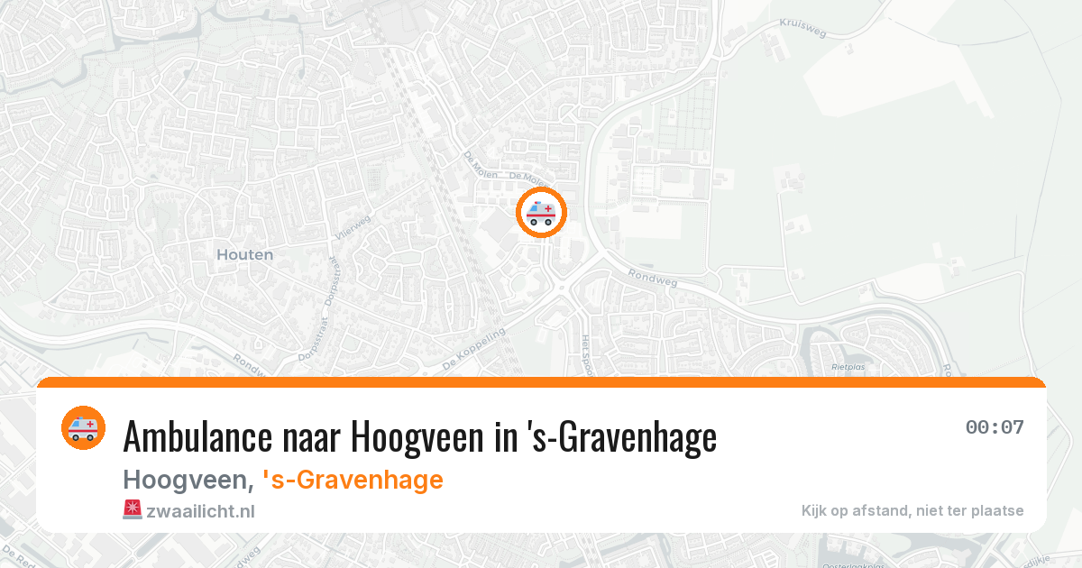 Ambulance naar Hoogveen in 's-Gravenhage — 16 mrt 2026