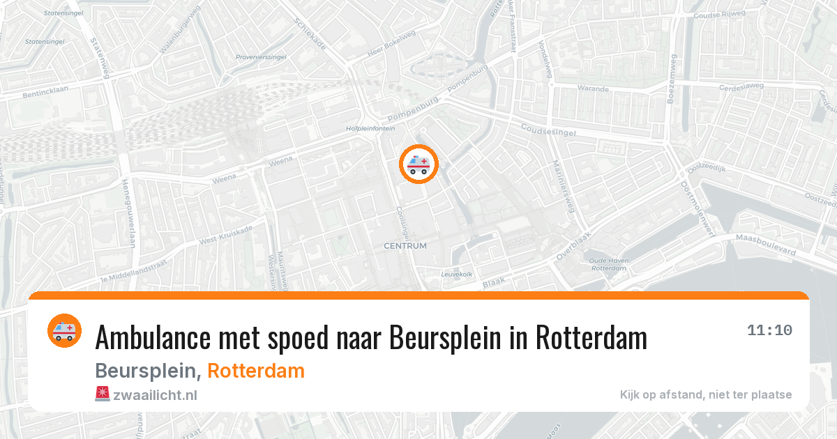 Ambulance met spoed naar Beursplein in Rotterdam — 8 jul 2026
