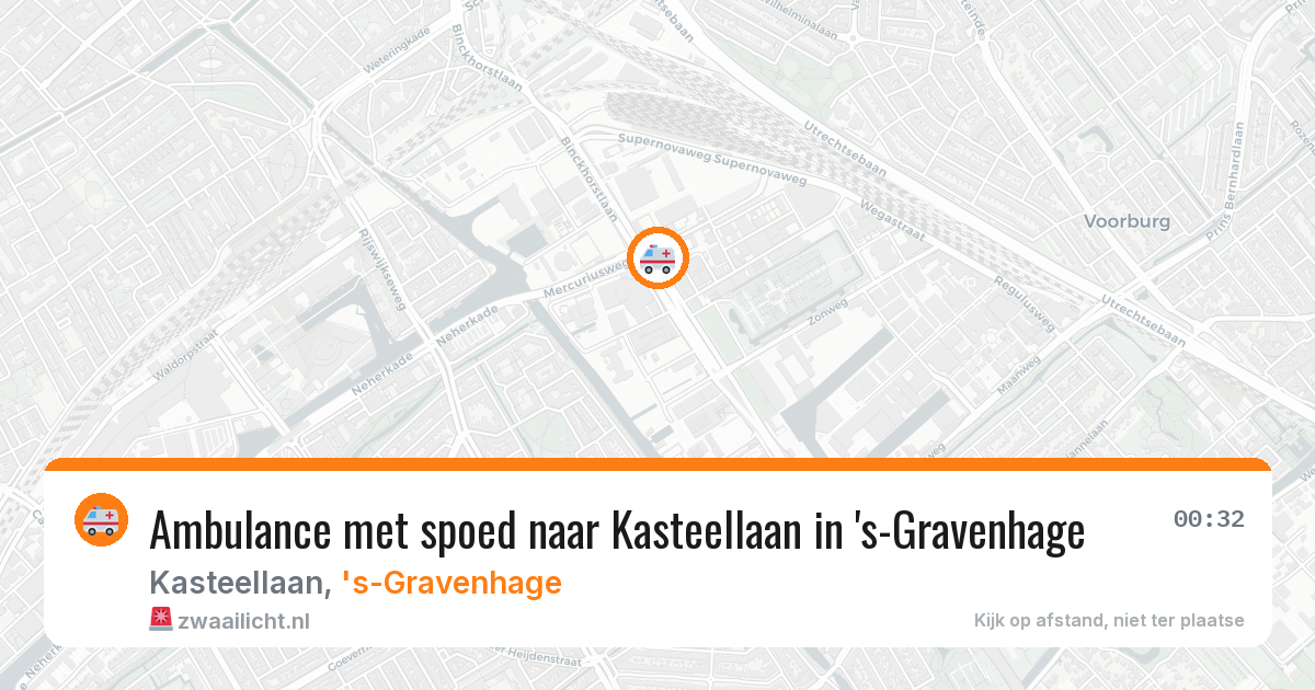Ambulance met spoed naar Kasteellaan in 's-Gravenhage — 17 mei 2026