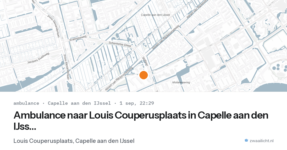 Ambulance naar Louis Couperusplaats in Capelle aan den IJssel — 1 sep 2026