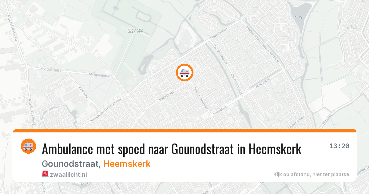 Ambulance met spoed naar Gounodstraat in Heemskerk — 26 jan 2026