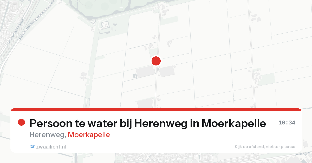 Persoon te water bij Herenweg in Moerkapelle — 18 aug 2026