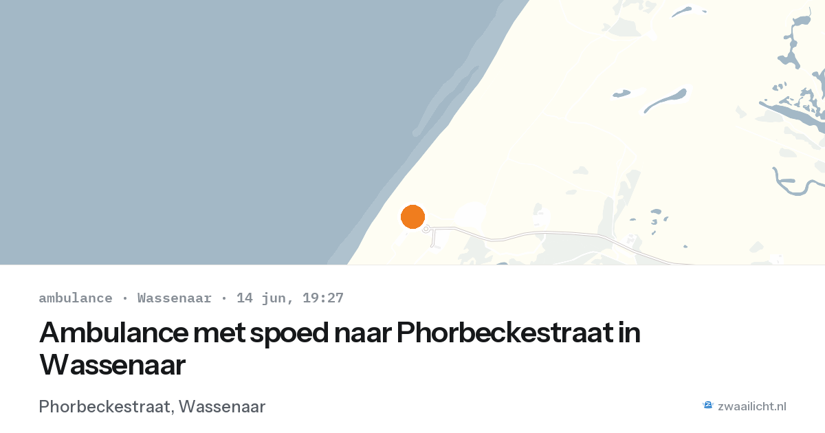 Ambulance met spoed naar Phorbeckestraat in Wassenaar — 14 jun 2026