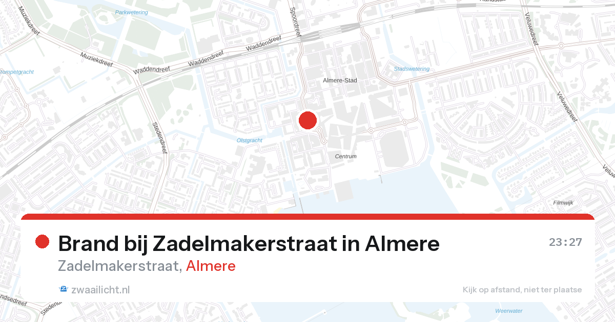 Brand bij Zadelmakerstraat in Almere — 9 apr 2026