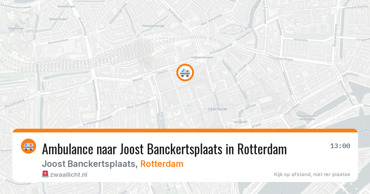 Ambulance naar Joost Banckertsplaats in Rotterdam — 16 jun 2026