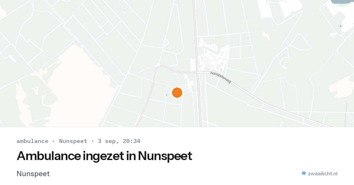 Ambulance ingezet in Nunspeet — 3 sep 2026