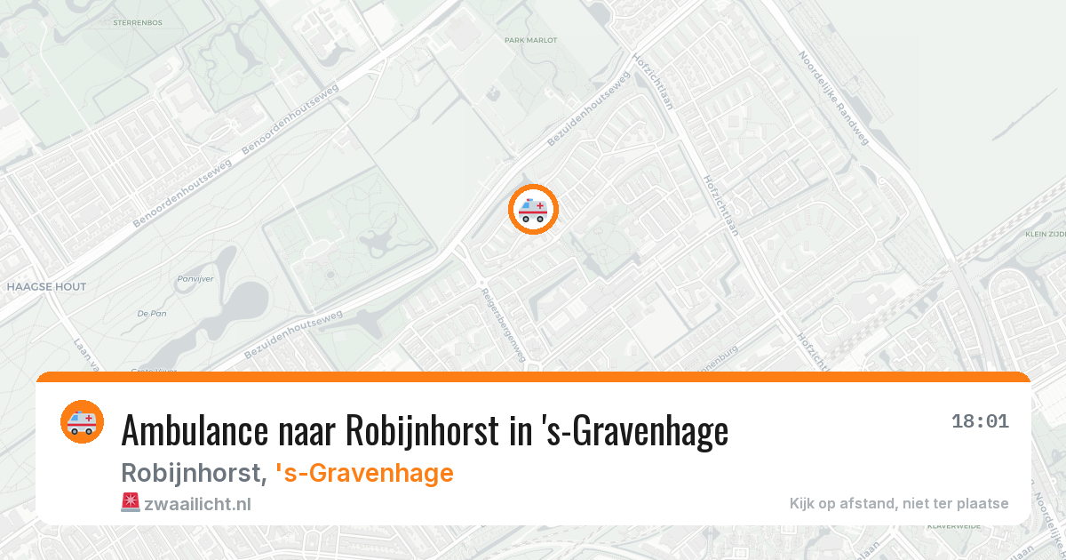 Ambulance naar Robijnhorst in 's-Gravenhage — 5 aug 2026