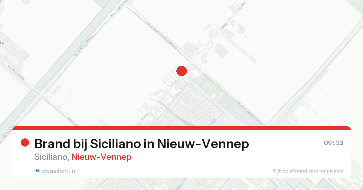 Brand bij Siciliano in Nieuw-Vennep — 26 mei 2026