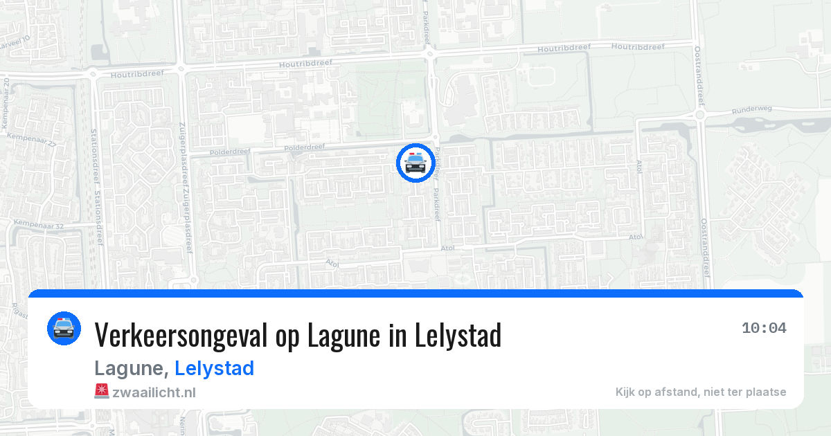 Verkeersongeval op Lagune in Lelystad — 19 mei 2026
