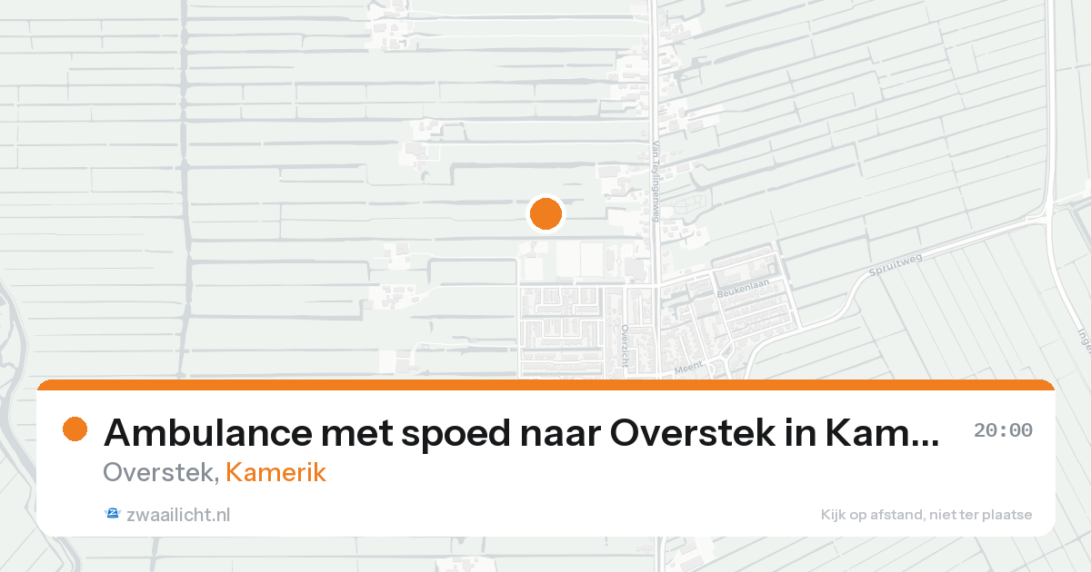 Ambulance met spoed naar Overstek in Kamerik — 15 aug 2026