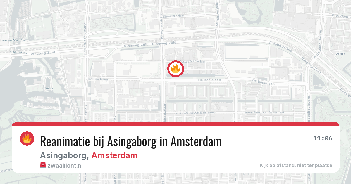 Reanimatie bij Asingaborg in Amsterdam — 17 mei 2026