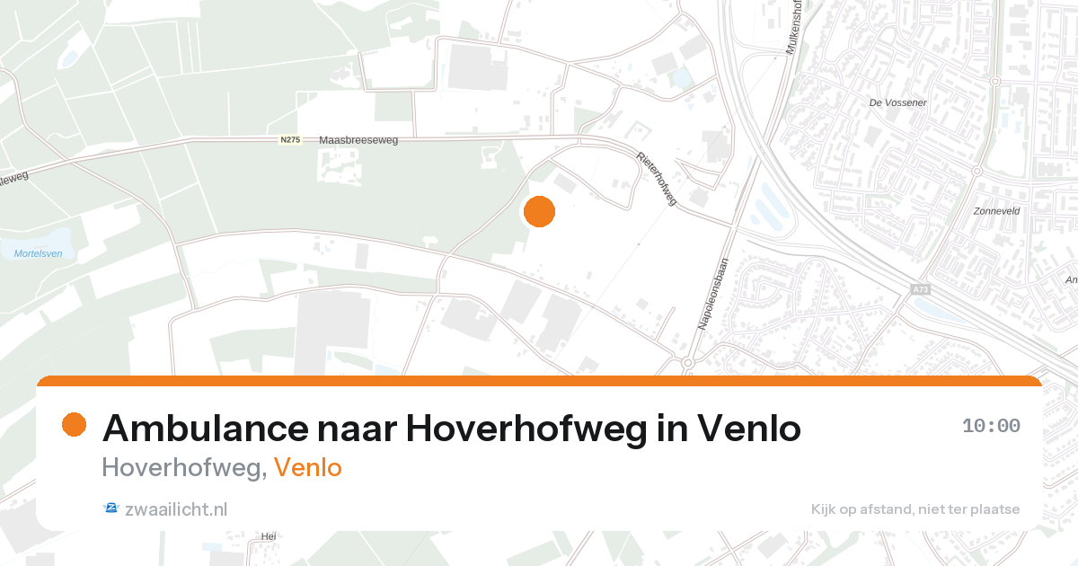 Ambulance naar Hoverhofweg in Venlo — 27 aug 2026