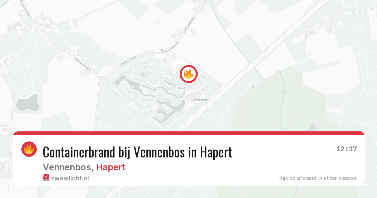 Containerbrand bij Vennenbos in Hapert — 12 jun 2026