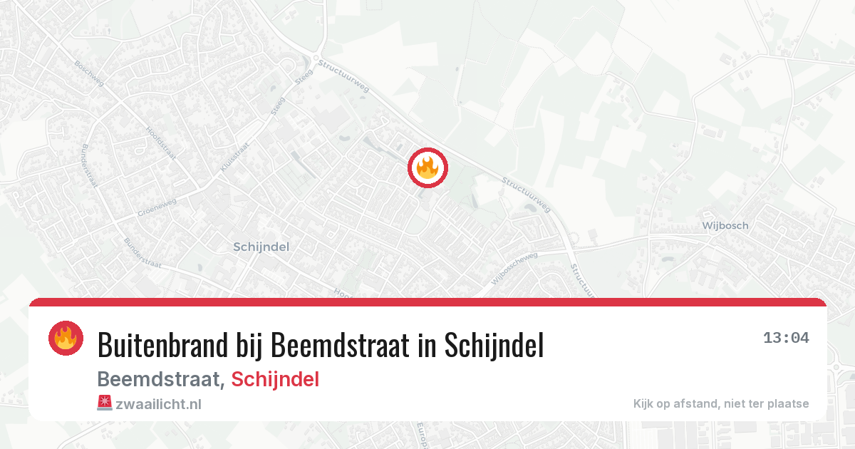 Buitenbrand bij Beemdstraat in Schijndel — 12 mei 2026