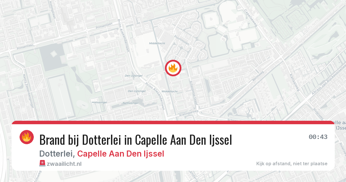 Brand bij Dotterlei in Capelle Aan Den Ijssel — 8 jul 2026