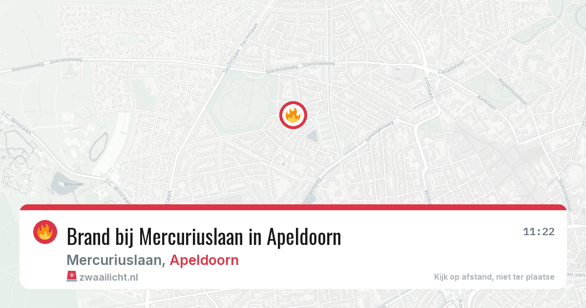 Brand bij Mercuriuslaan in Apeldoorn — 13 jun 2026