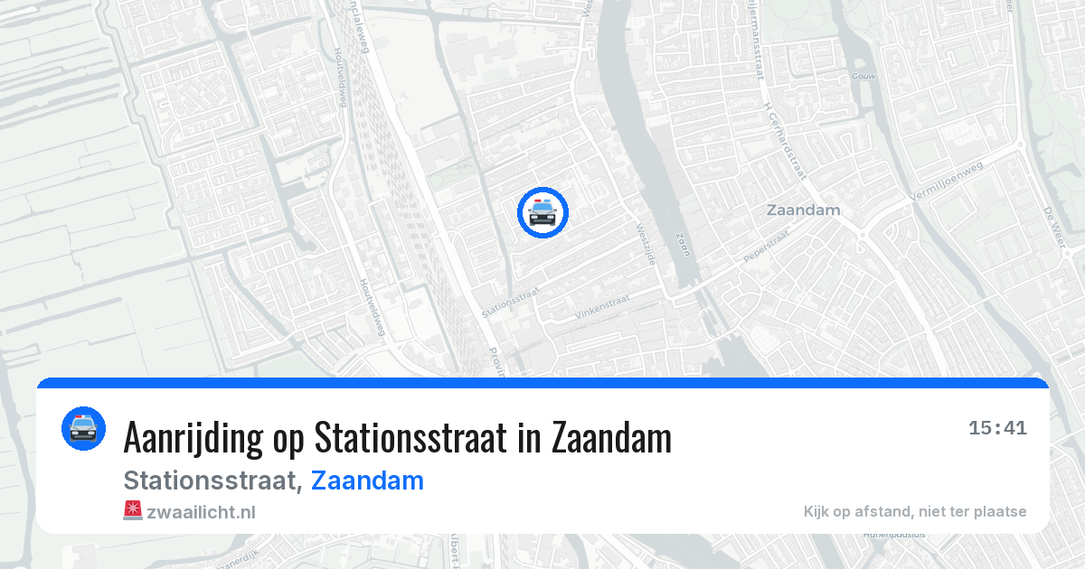 Aanrijding op Stationsstraat in Zaandam — 28 jul 2026