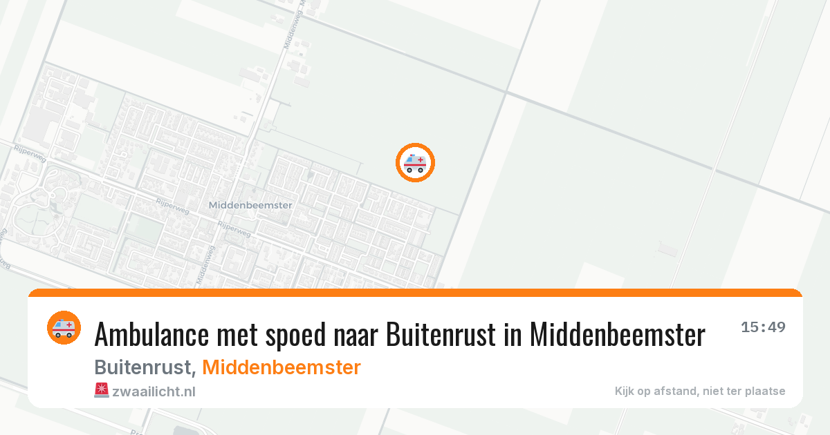 Ambulance met spoed naar Buitenrust in Middenbeemster — 20 jan 2026