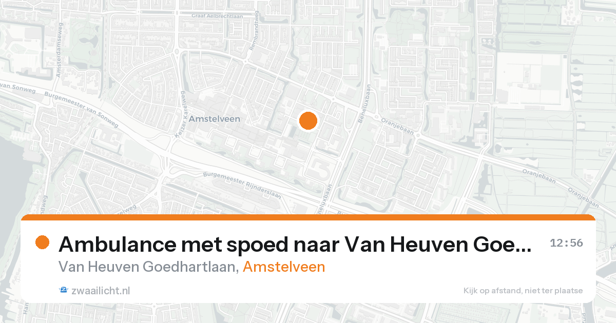 Ambulance met spoed naar Van Heuven Goedhartlaan in Amstelveen — 28 mei 2026
