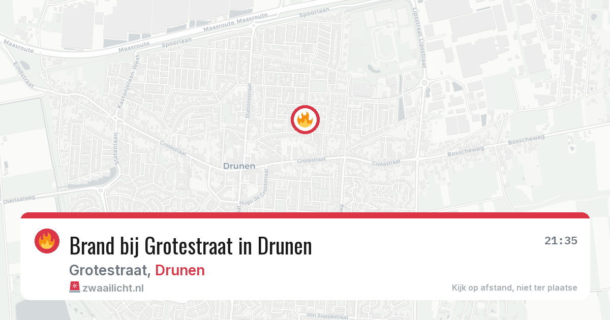 Brand bij Grotestraat in Drunen — 14 jun 2026