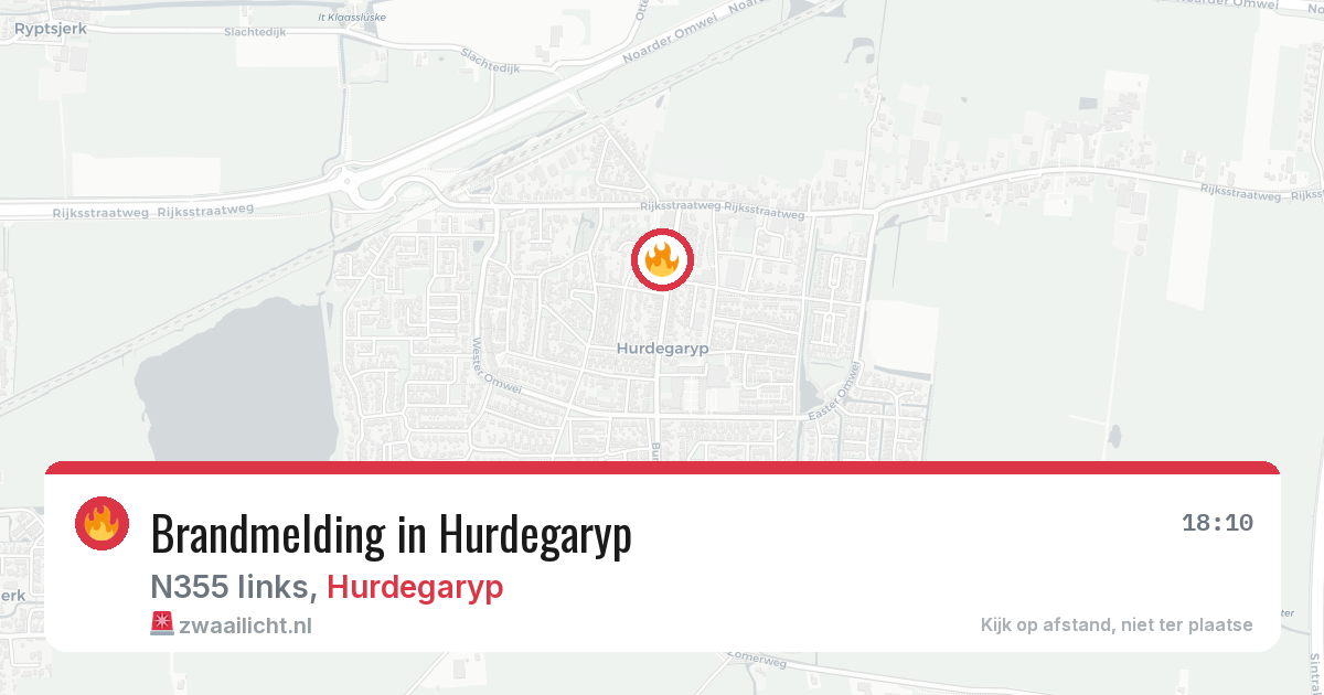 Brandmelding in Hurdegaryp — 25 jun 2026