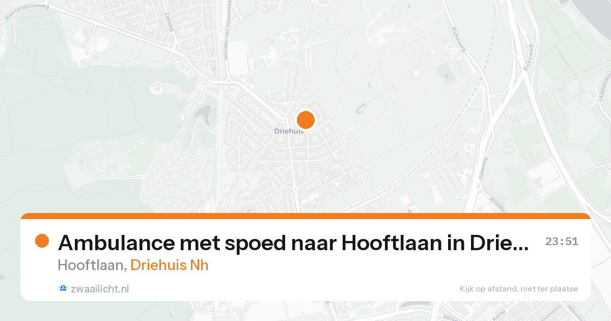 Ambulance met spoed naar Hooftlaan in Driehuis Nh — 23 aug 2026
