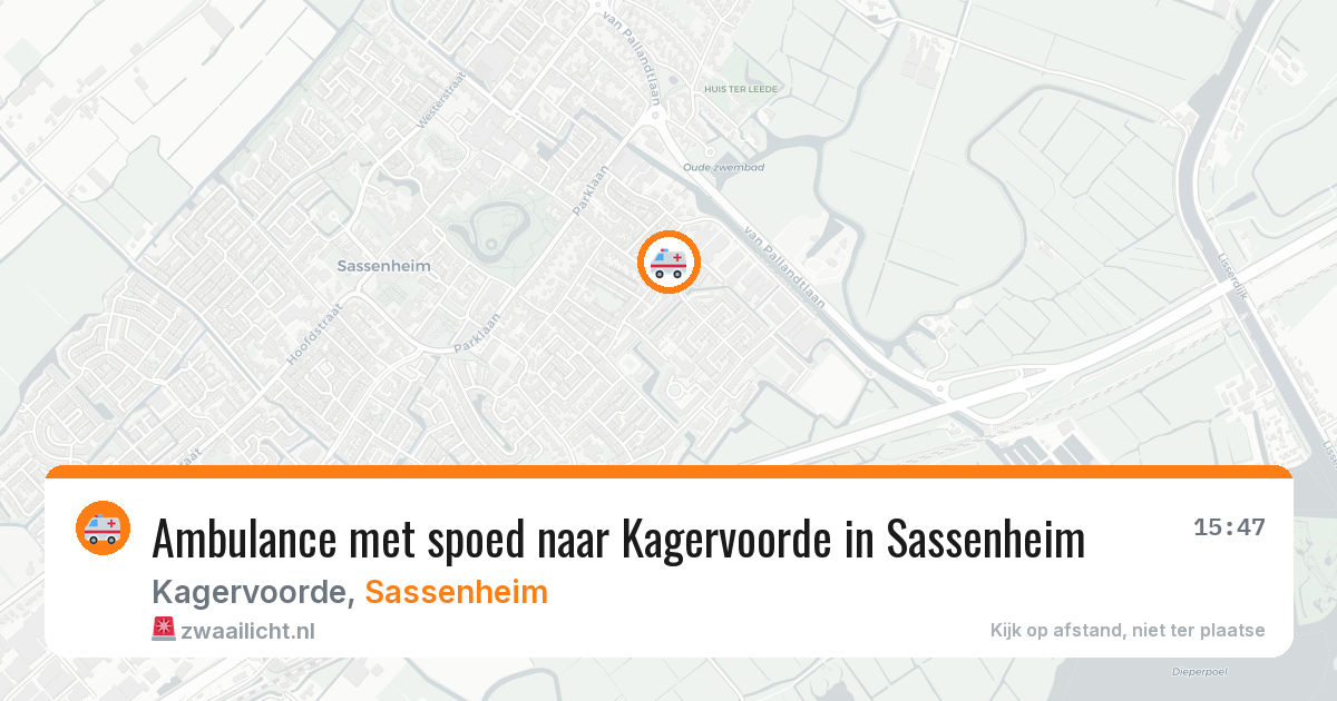 Ambulance met spoed naar Kagervoorde in Sassenheim — 1 apr 2026