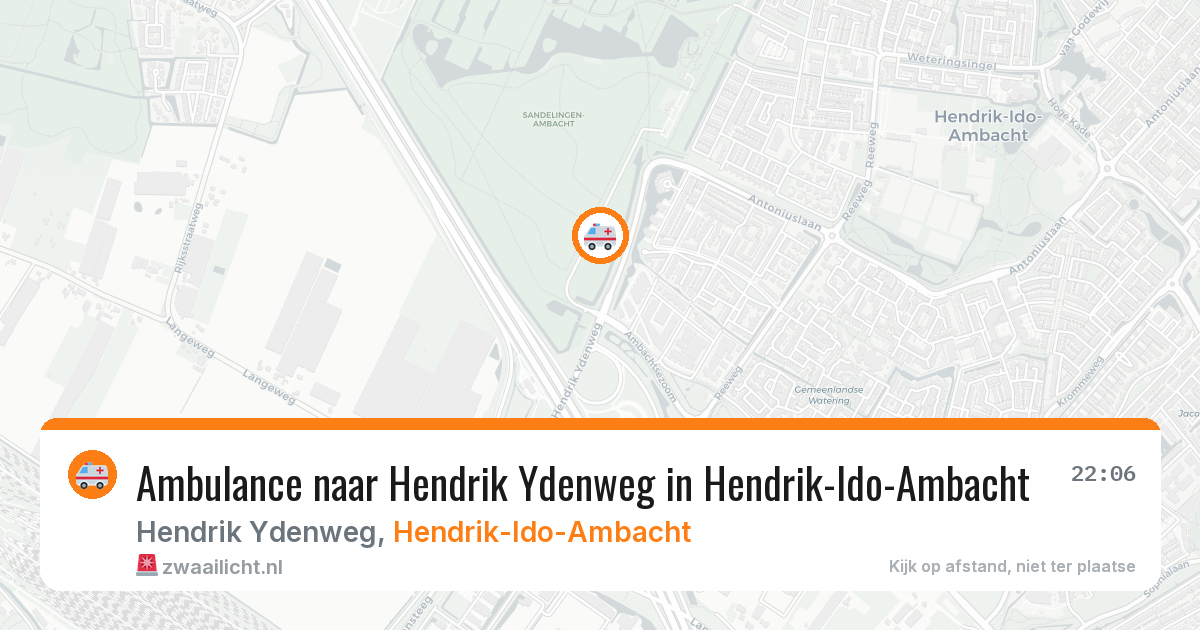 Ambulance naar Hendrik Ydenweg in Hendrik-Ido-Ambacht — 20 jul 2026