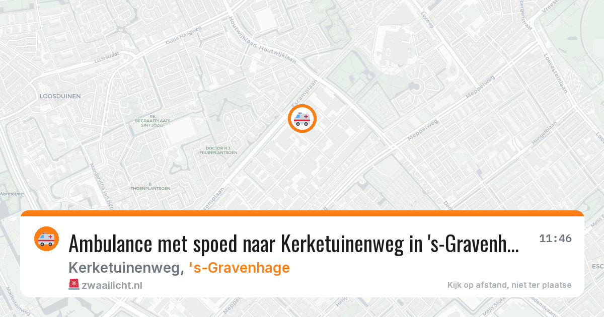 Ambulance met spoed naar Kerketuinenweg in 's-Gravenhage — 4 mei 2026