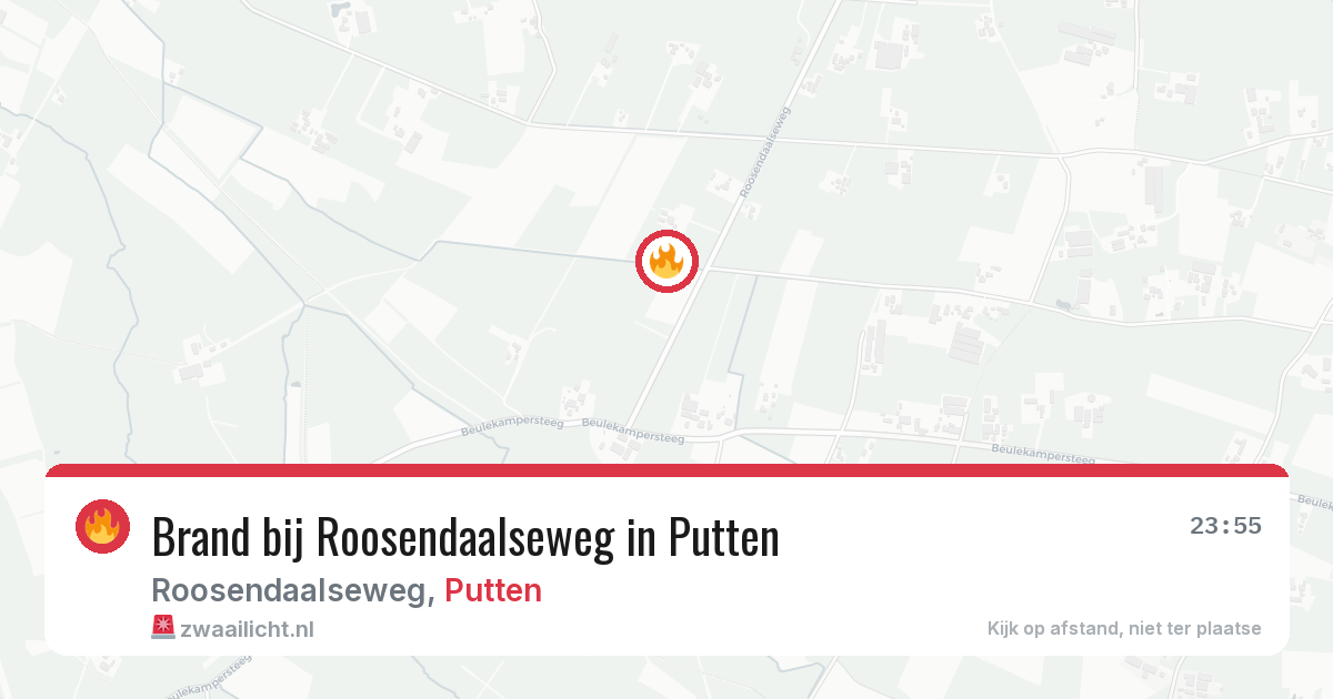Brand bij Roosendaalseweg in Putten — 19 jun 2026