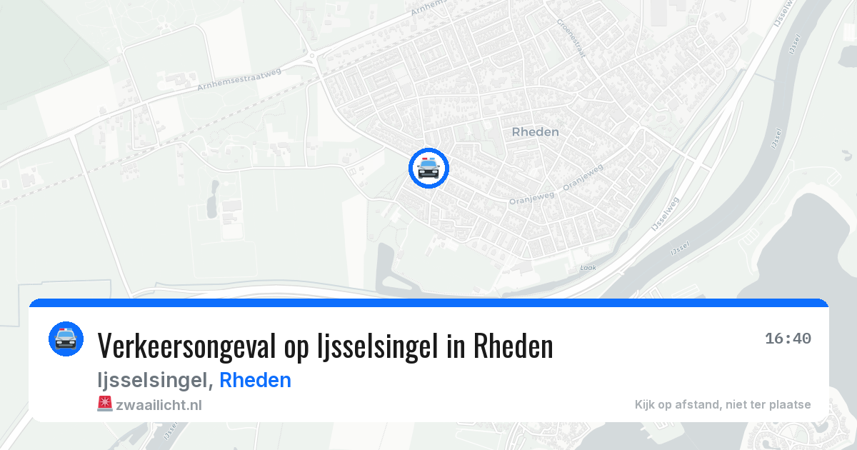 Verkeersongeval op Ijsselsingel in Rheden — 20 mrt 2026