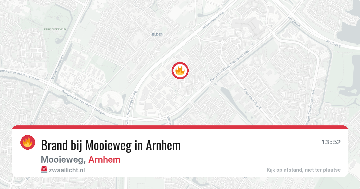 Brand bij Mooieweg in Arnhem — 14 jul 2026