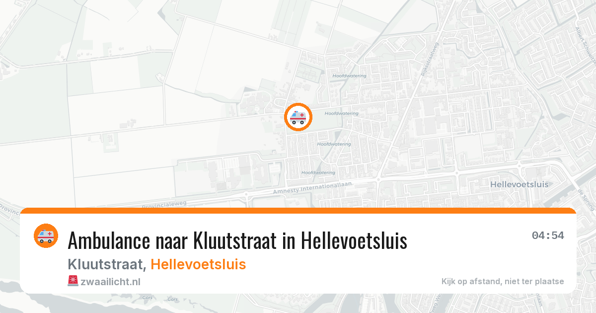 Ambulance naar Kluutstraat in Hellevoetsluis — 8 mei 2026
