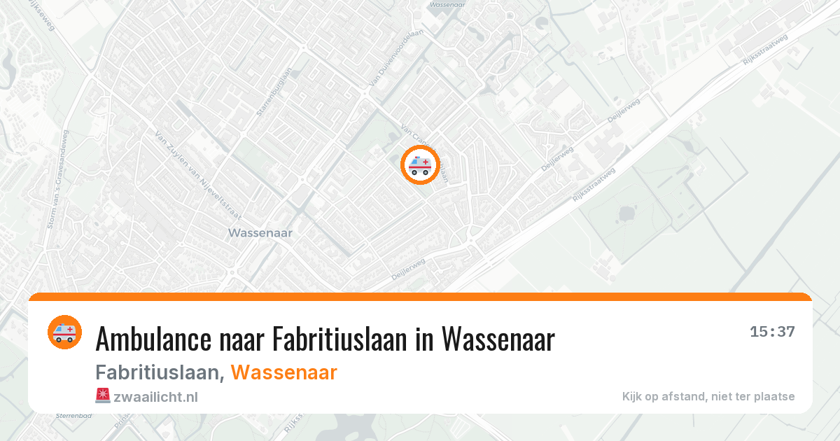 Ambulance naar Fabritiuslaan in Wassenaar — 13 jul 2026