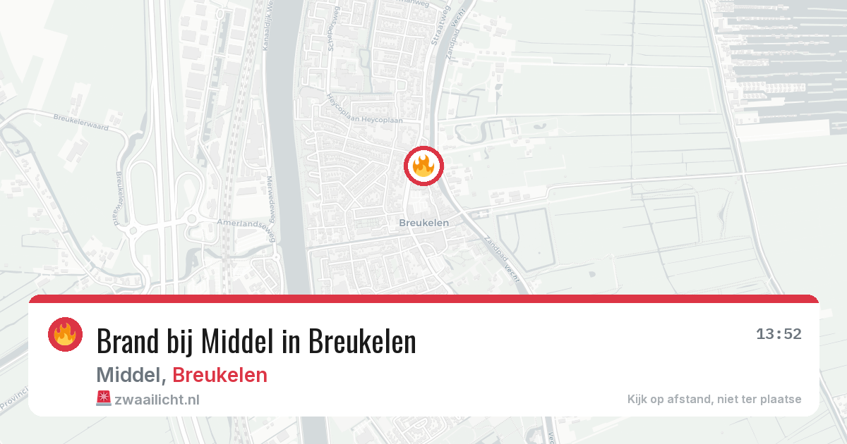 Brand bij Middel in Breukelen — 17 mei 2026