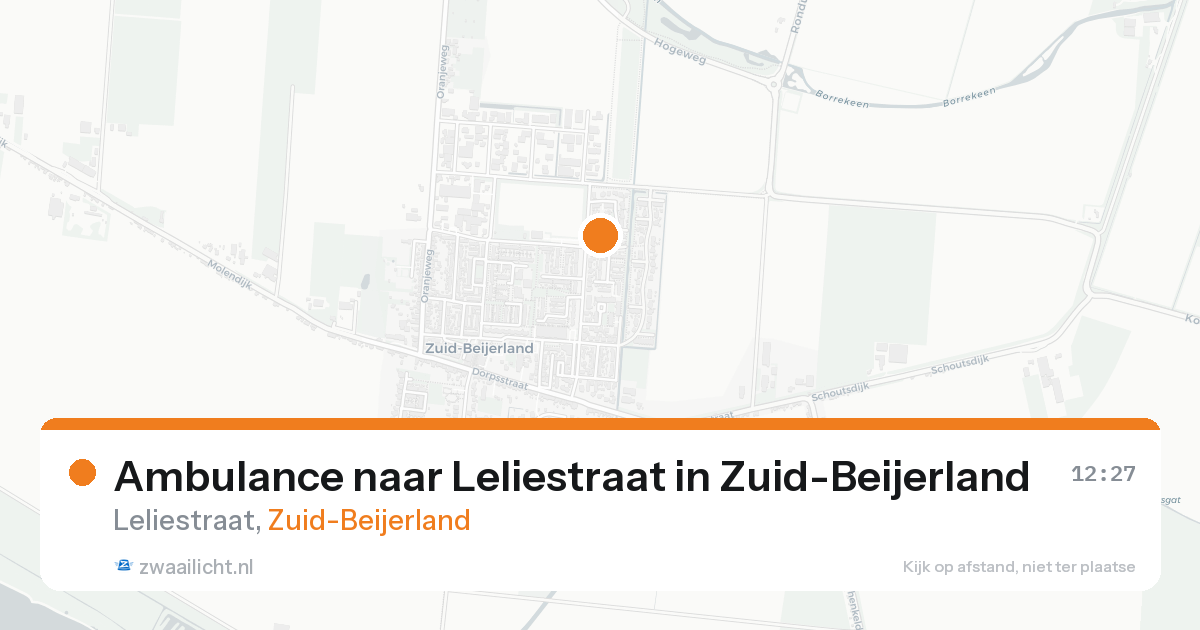 Ambulance naar Leliestraat in Zuid-Beijerland — 15 aug 2026