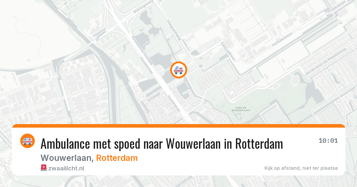 Ambulance met spoed naar Wouwerlaan in Rotterdam — 27 mei 2026
