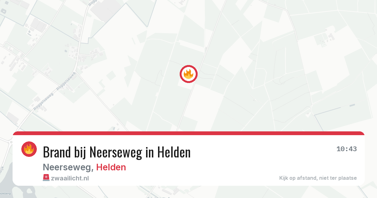 Brand bij Neerseweg in Helden — 7 aug 2026