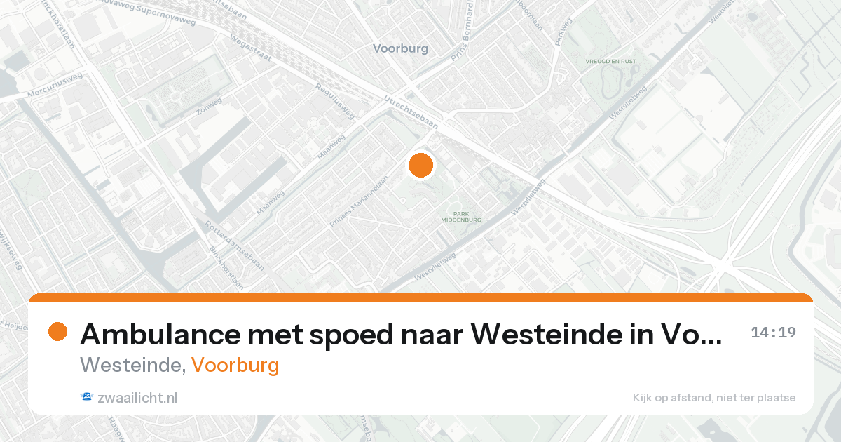 Ambulance met spoed naar Westeinde in Voorburg — 17 aug 2026