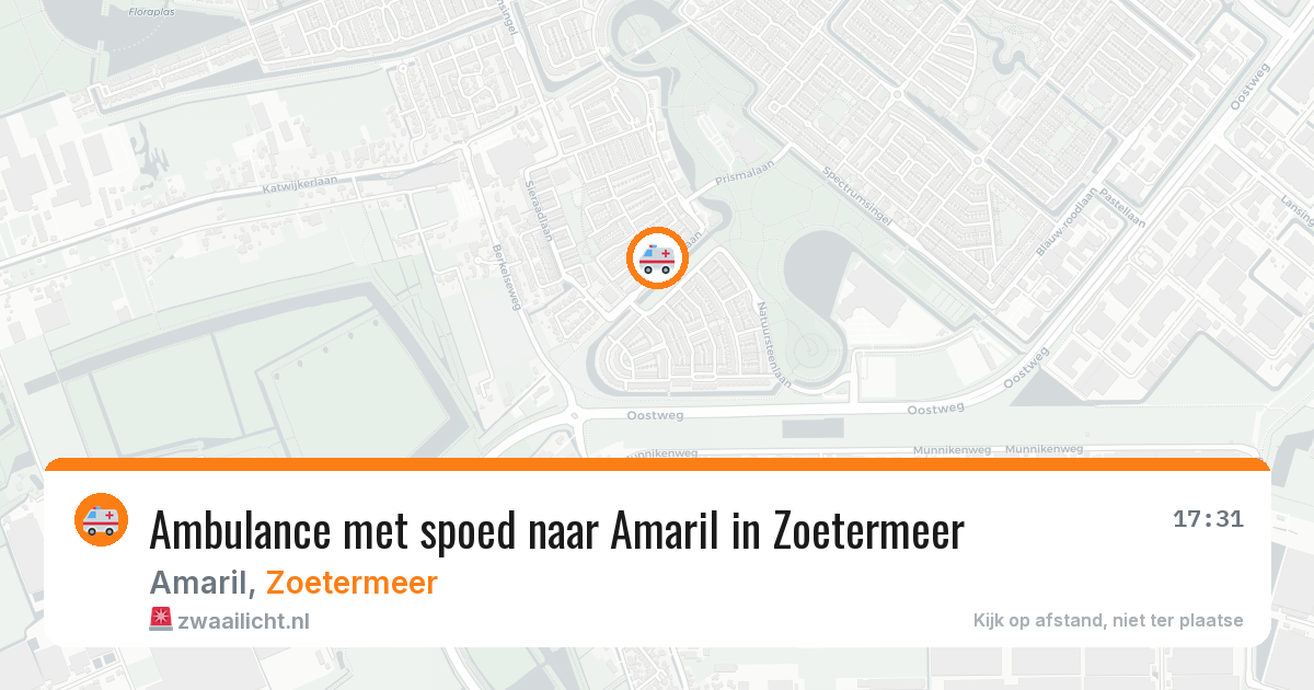 Ambulance met spoed naar Amaril in Zoetermeer — 31 jul 2026