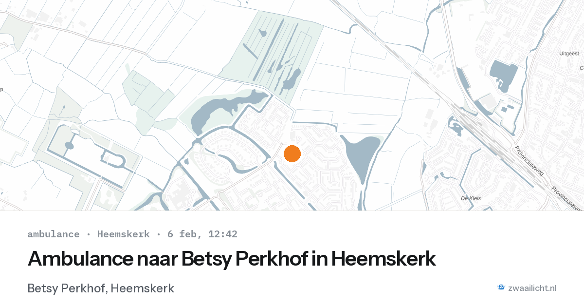 Ambulance naar Betsy Perkhof in Heemskerk — 6 feb 2026