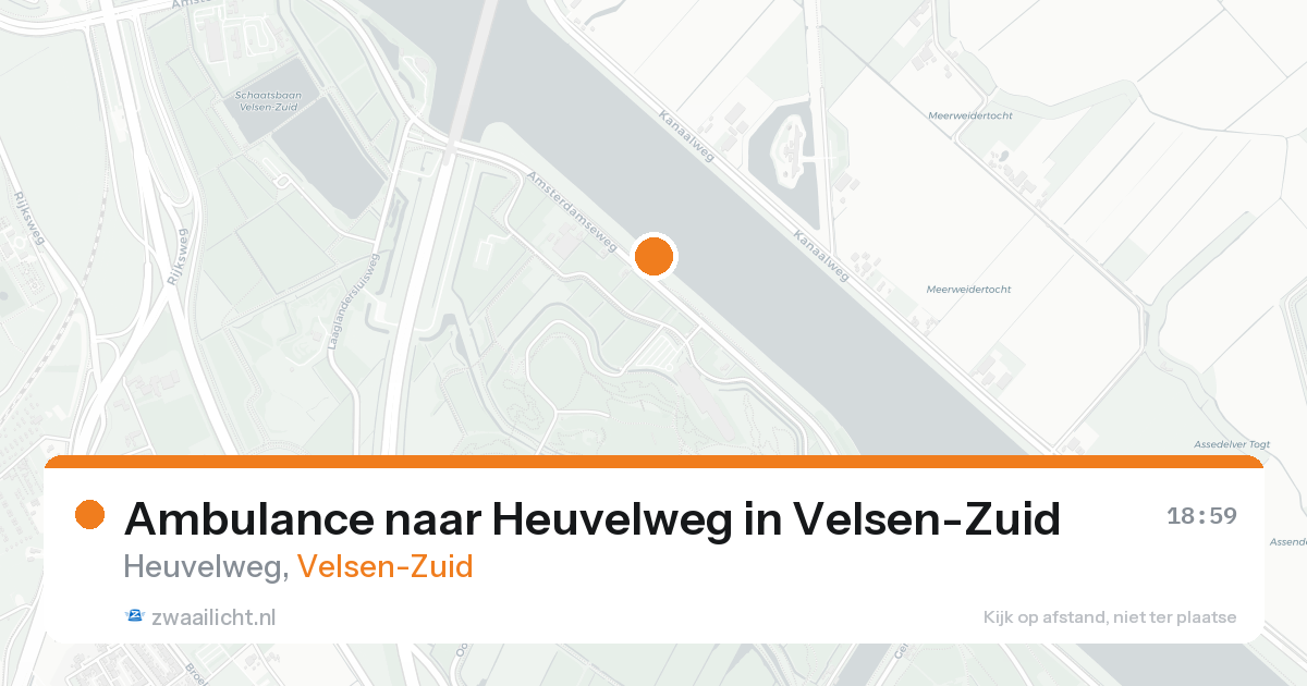 Ambulance naar Heuvelweg in Velsen-Zuid — 16 aug 2026