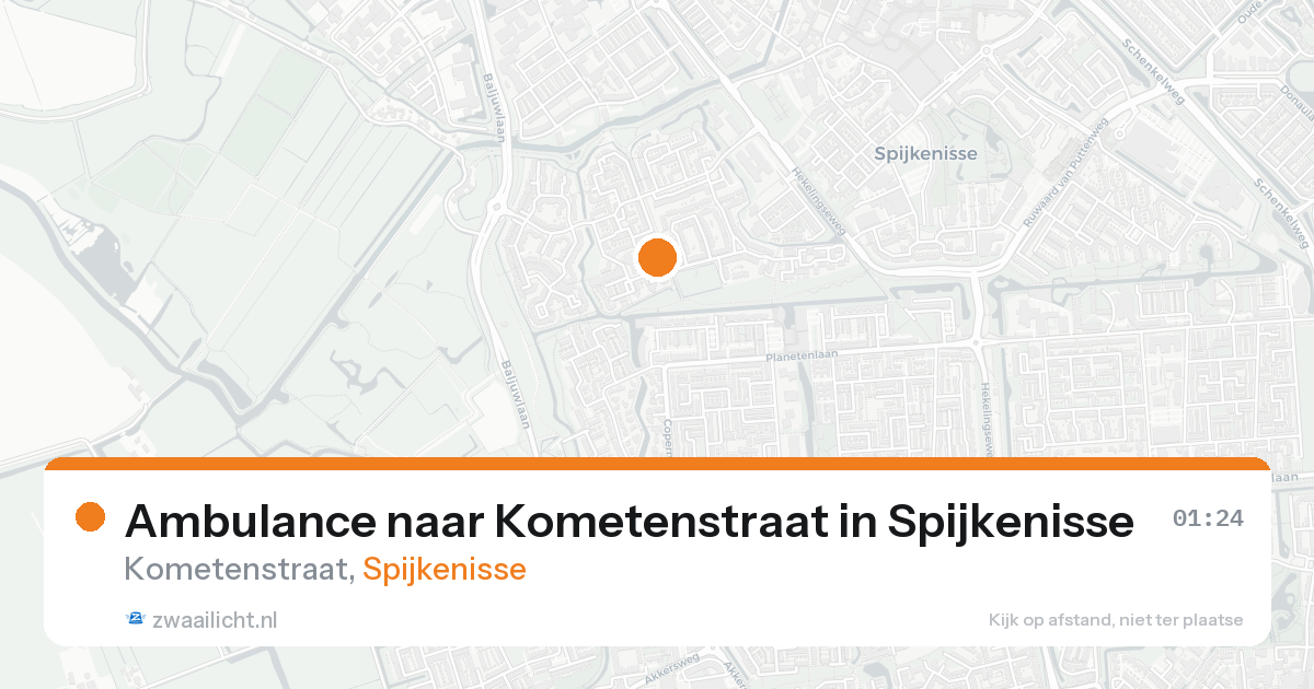 Ambulance naar Kometenstraat in Spijkenisse — 8 feb 2026