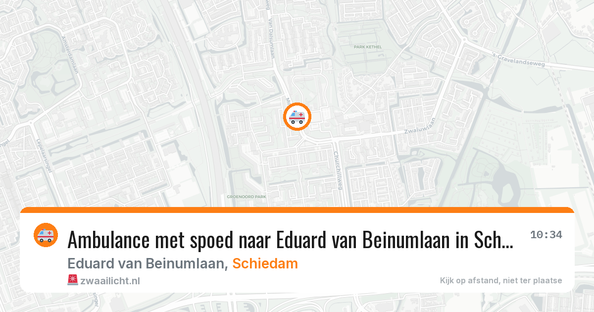 Ambulance met spoed naar Eduard van Beinumlaan in Schiedam — 29 jul 2026