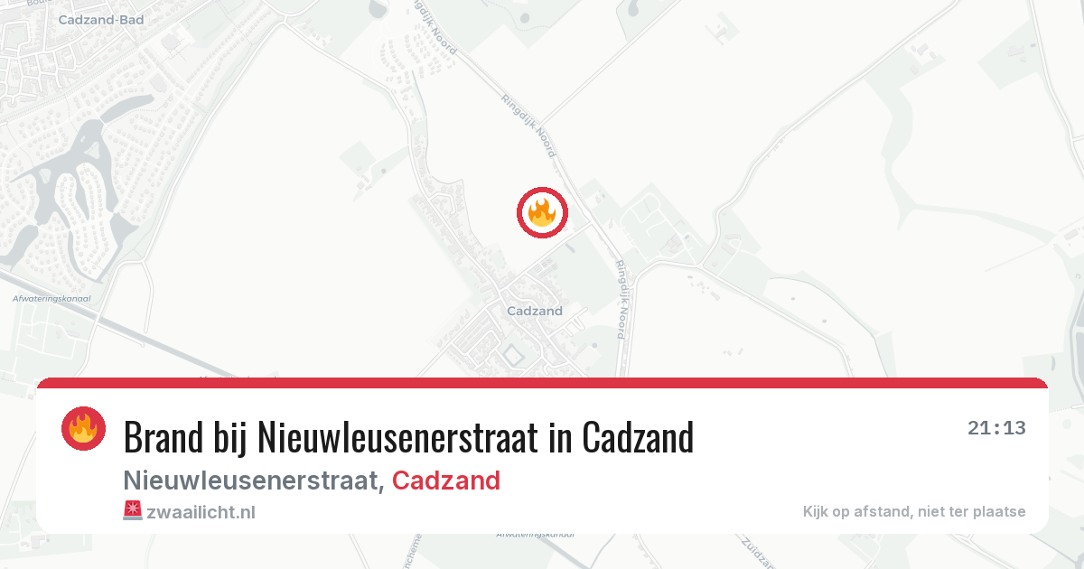 Brand bij Nieuwleusenerstraat in Cadzand — 7 aug 2026