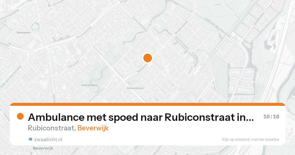 Ambulance met spoed naar Rubiconstraat in Beverwijk — 20 aug 2026
