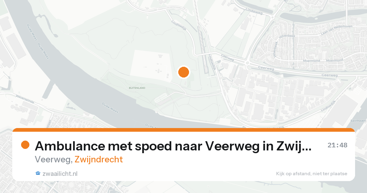 Ambulance met spoed naar Veerweg in Zwijndrecht — 22 aug 2026